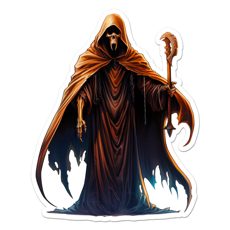 Death Grim Reaper, Vinyl Decal Sticker, Indoor Outdoor, 3 Sizes, #11409
