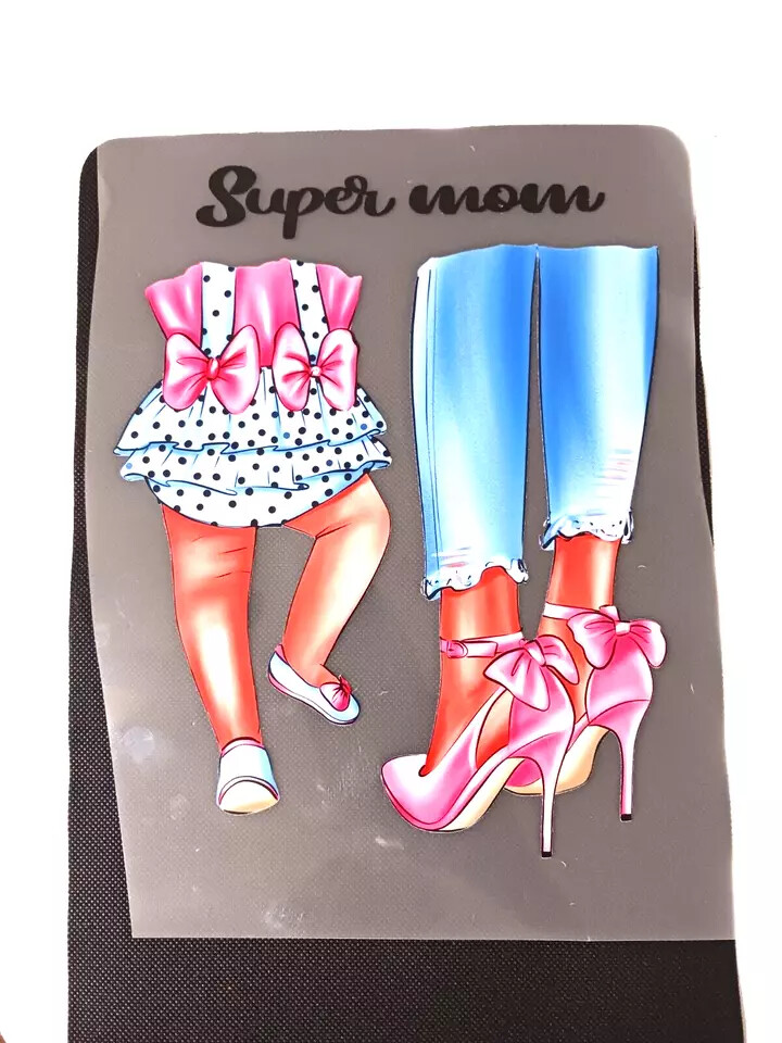 Supper Mom Sublimations Iron Stickers For T-shirt Hoodies Jackets (3 Pack)
