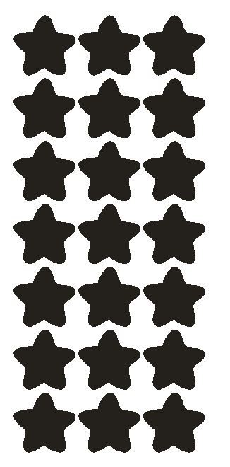 1-1/4" Black Star Stickers Wedding Envelope Seals School Arts & Crafts
