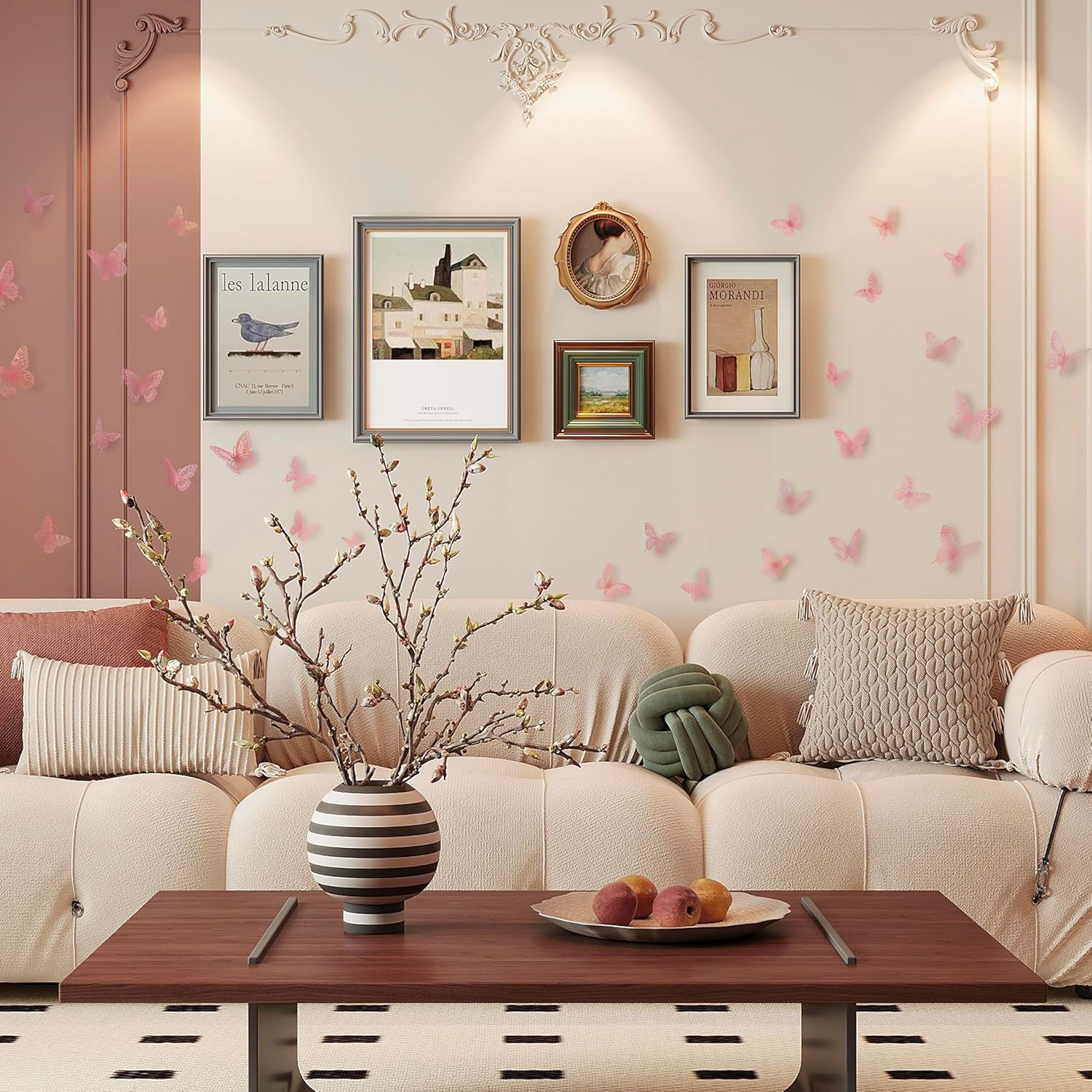 Butterfly Wall Decor, 48Pcs 3D Butterfly Stickers in 3 Sizes & 4 Styles for Ball