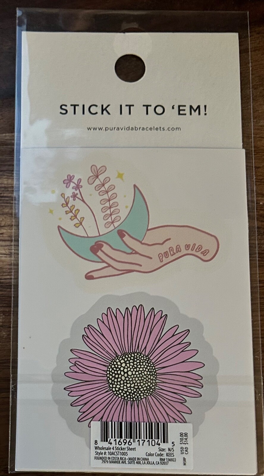 Pura Vida Stickers STICK IT TO 'EM! Keepsake Pack of 4 Love Yourself NEW $10