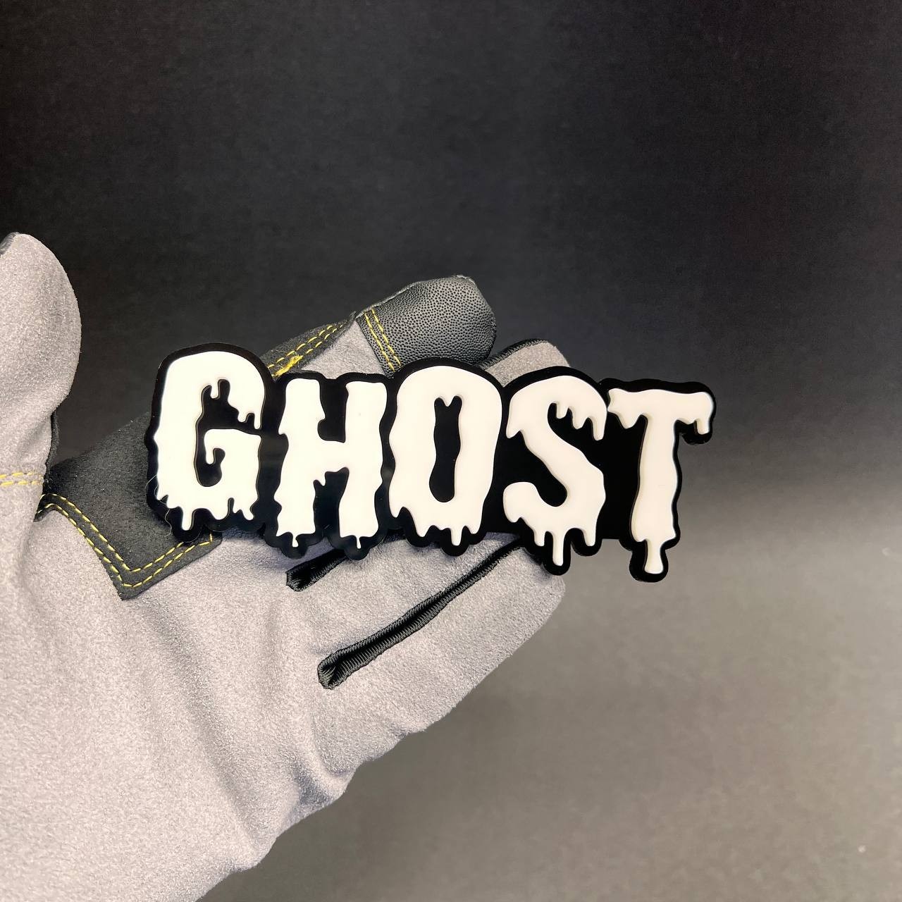 1PC Drip GHOST Custom 3D Text Car Badge Fender Emblem Tailgate Toolbox 3D