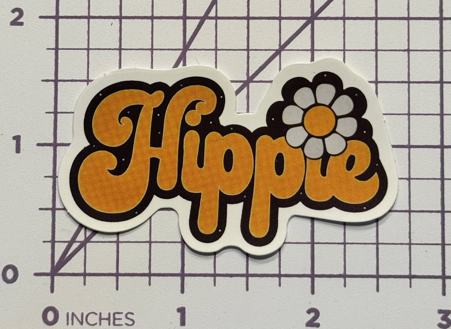 HIPPIE Sunflower GLOSS Finish- Vinyl Decal Sticker Bomb Peace Love Trippy Travel