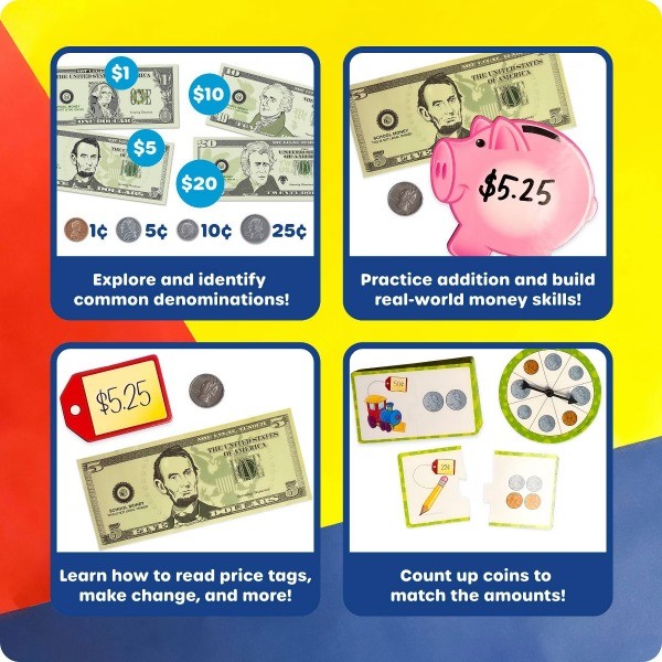 Money Activity Set – 102pc, Play Money for Kids