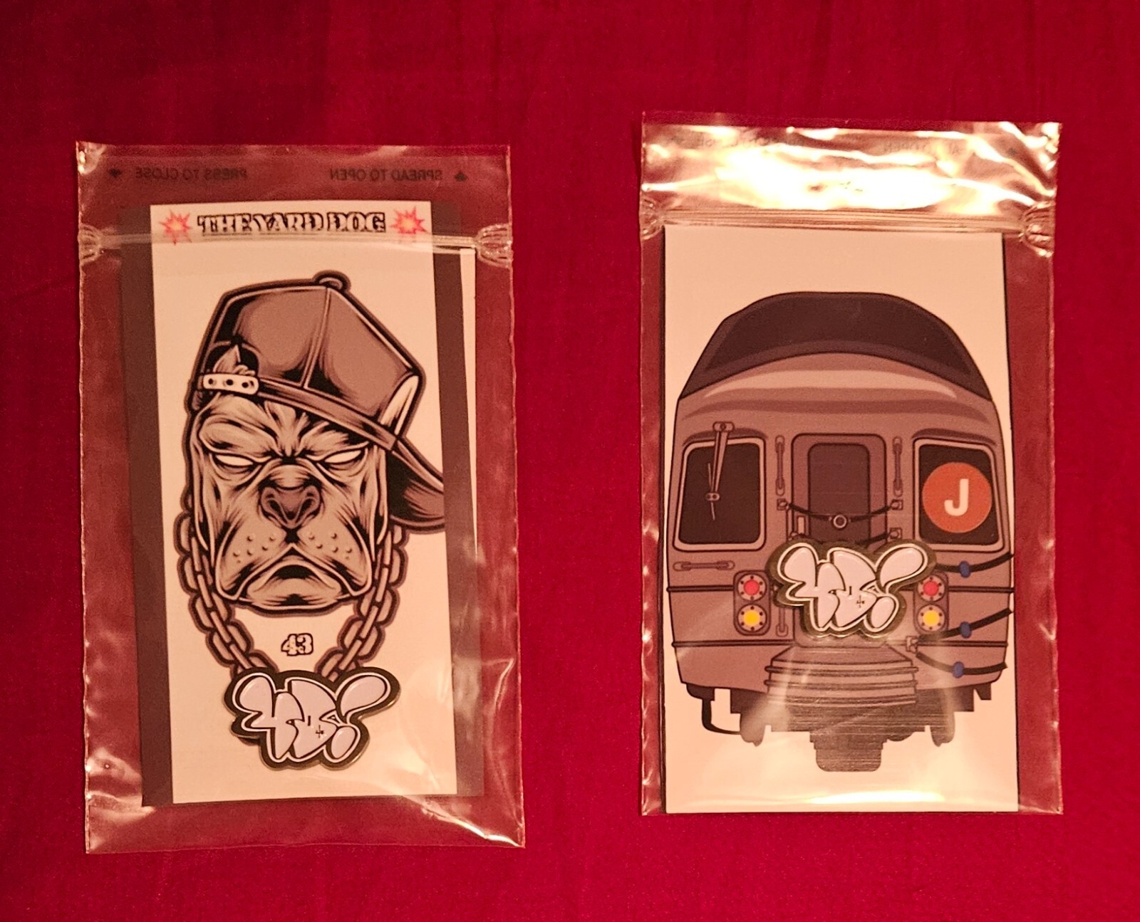 Custom graffiti stickers pack / Black & White / Eggshell / Die-cut / lapel pin