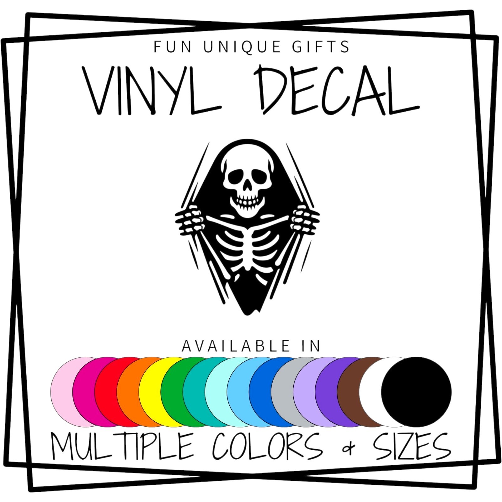 Skeleton Tear Vinyl Decal Sticker -Multiple Colors & Sizes- FREE SHIPPING