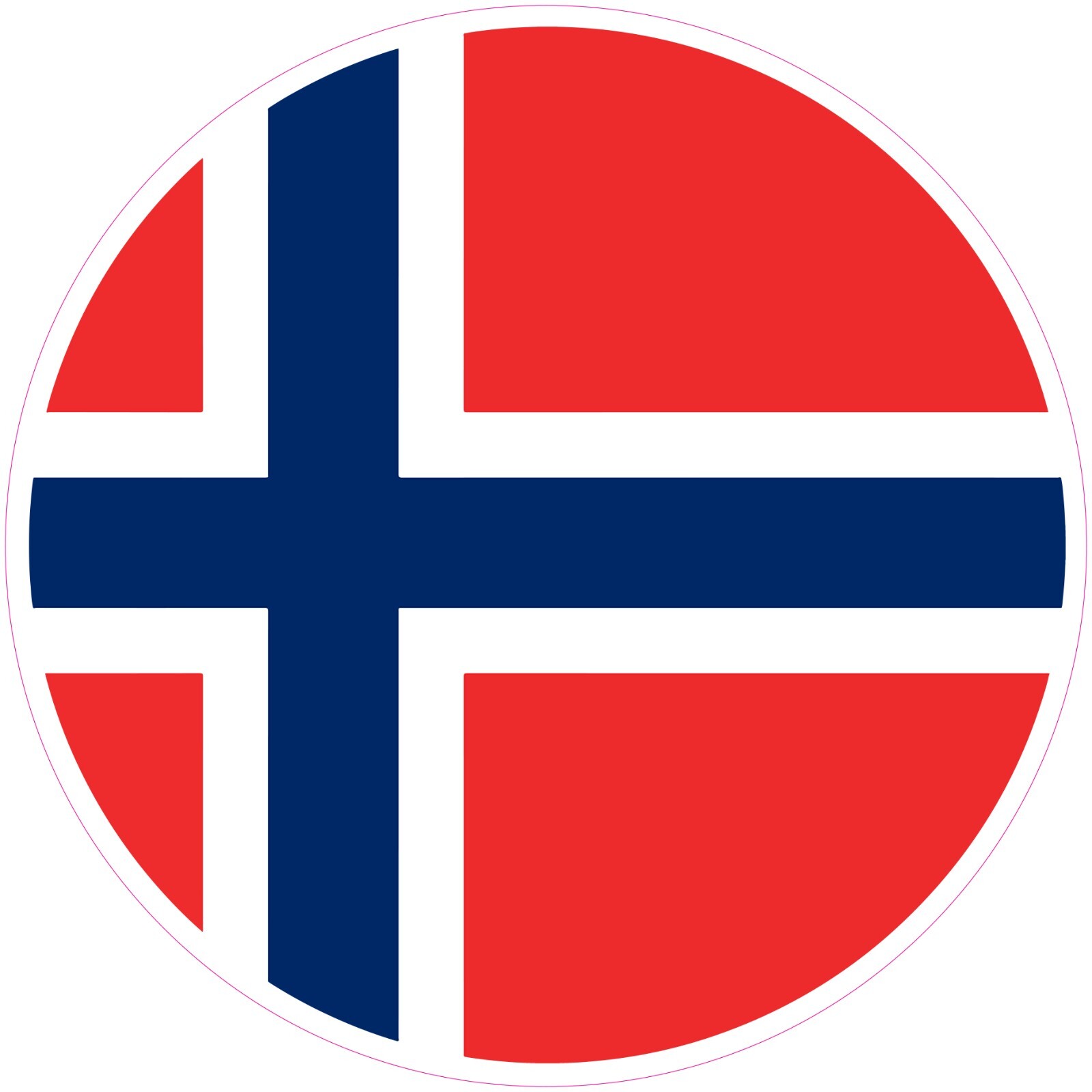 Norway Round Country Flag Vinyl Decal Sticker Car Truck Bumper Laptop Mug