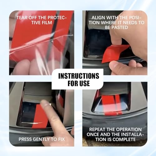 14PCS Car Decal Stickers, Auto Wheel Reflective Personality Stripes, Orange