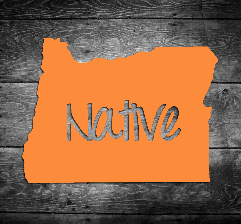 Oregon Native Vinyl Sticker Car Window Door Bumper Decal Pride Home OR