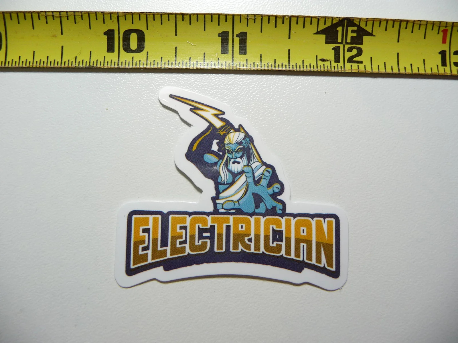 ELECTRICIAN ZEUS GOD LIGHTNING BOLTS SMALL STICKER DECAL JOB WORK OCCUPATION