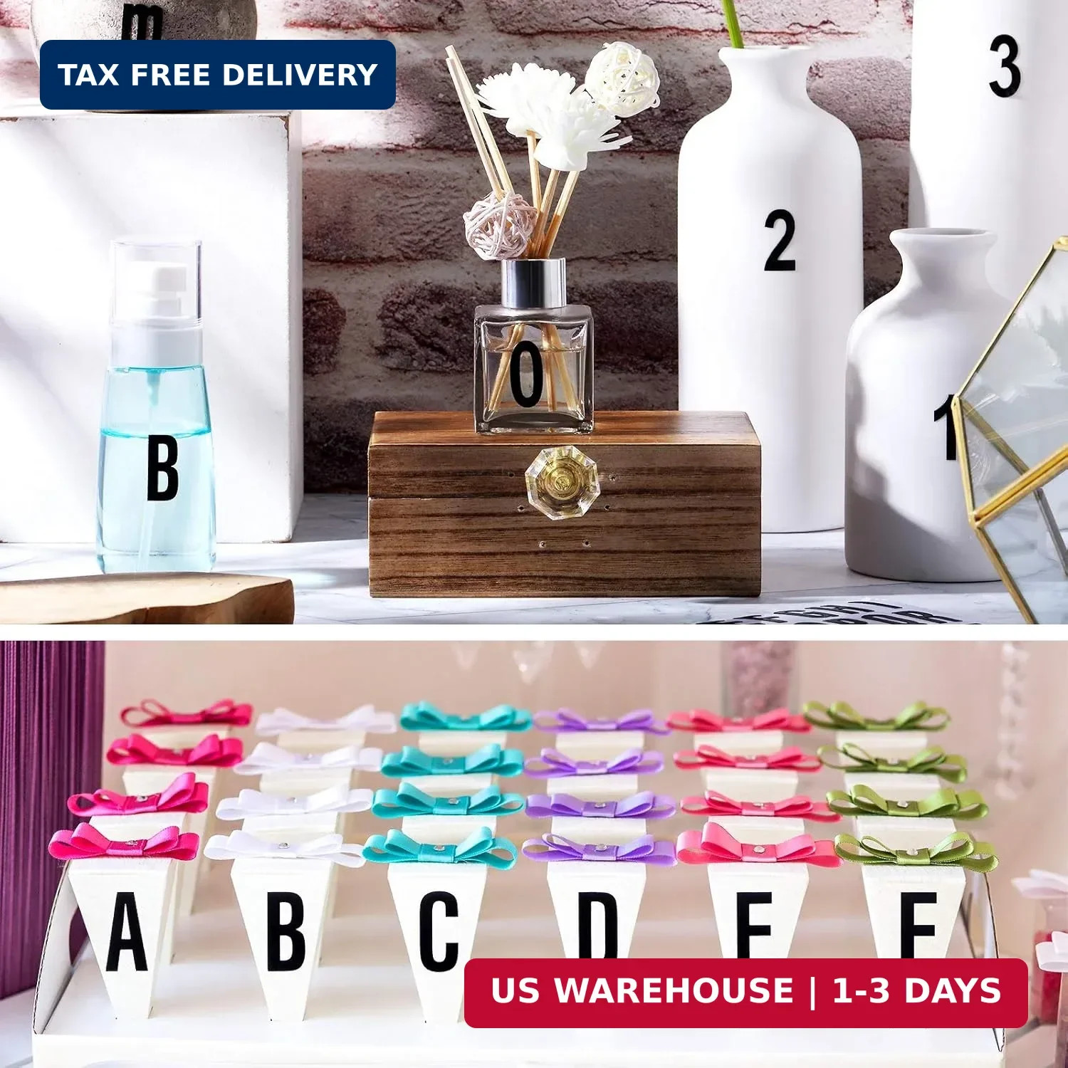 8 Sheets Self Adhesive Vinyl Letters Numbers Kit, Mailbox Numbers Sticker for Ma