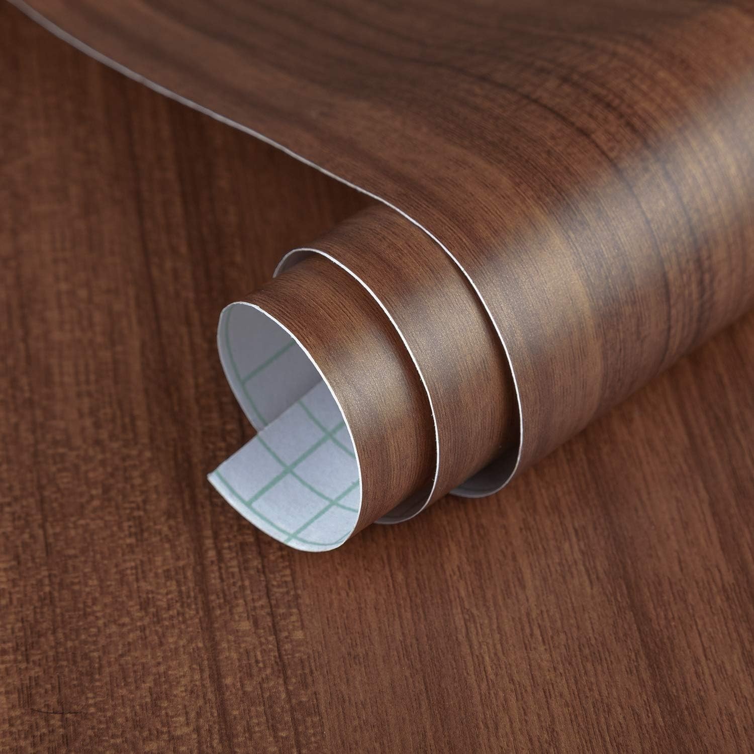 Brown Wood Grain Contact Paper Waterproof Peel and Stick Wallpaper Walnut Loo…