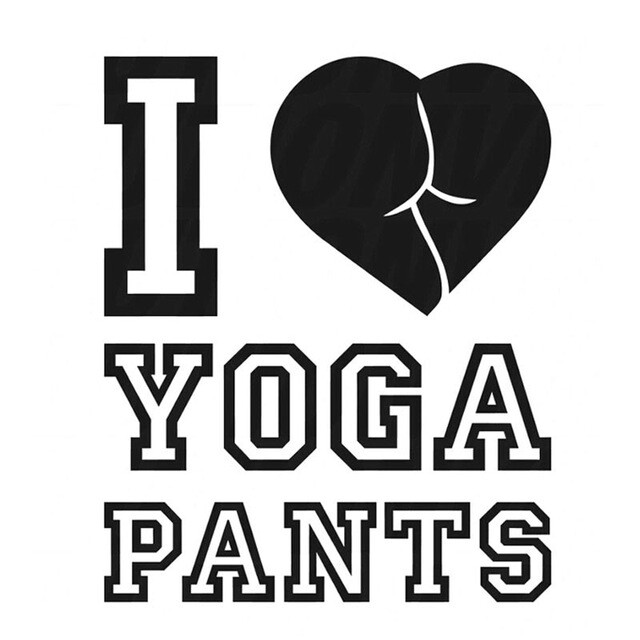 Vinyl Decal for Window – I Love Yoga Pants
