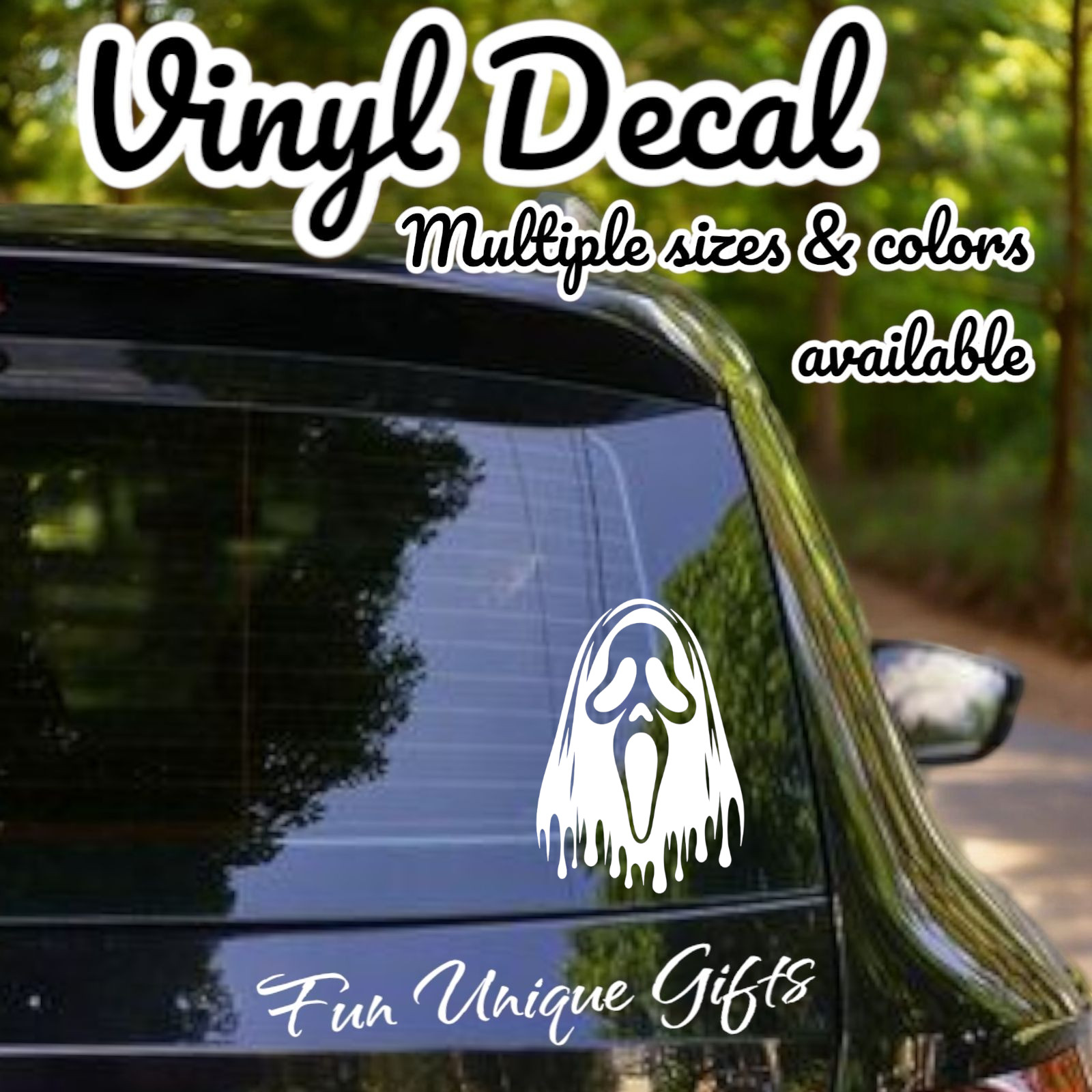 Scream Face Halloween Vinyl Decal Sticker -Multiple Colors & Sizes- SHIPS FREE!