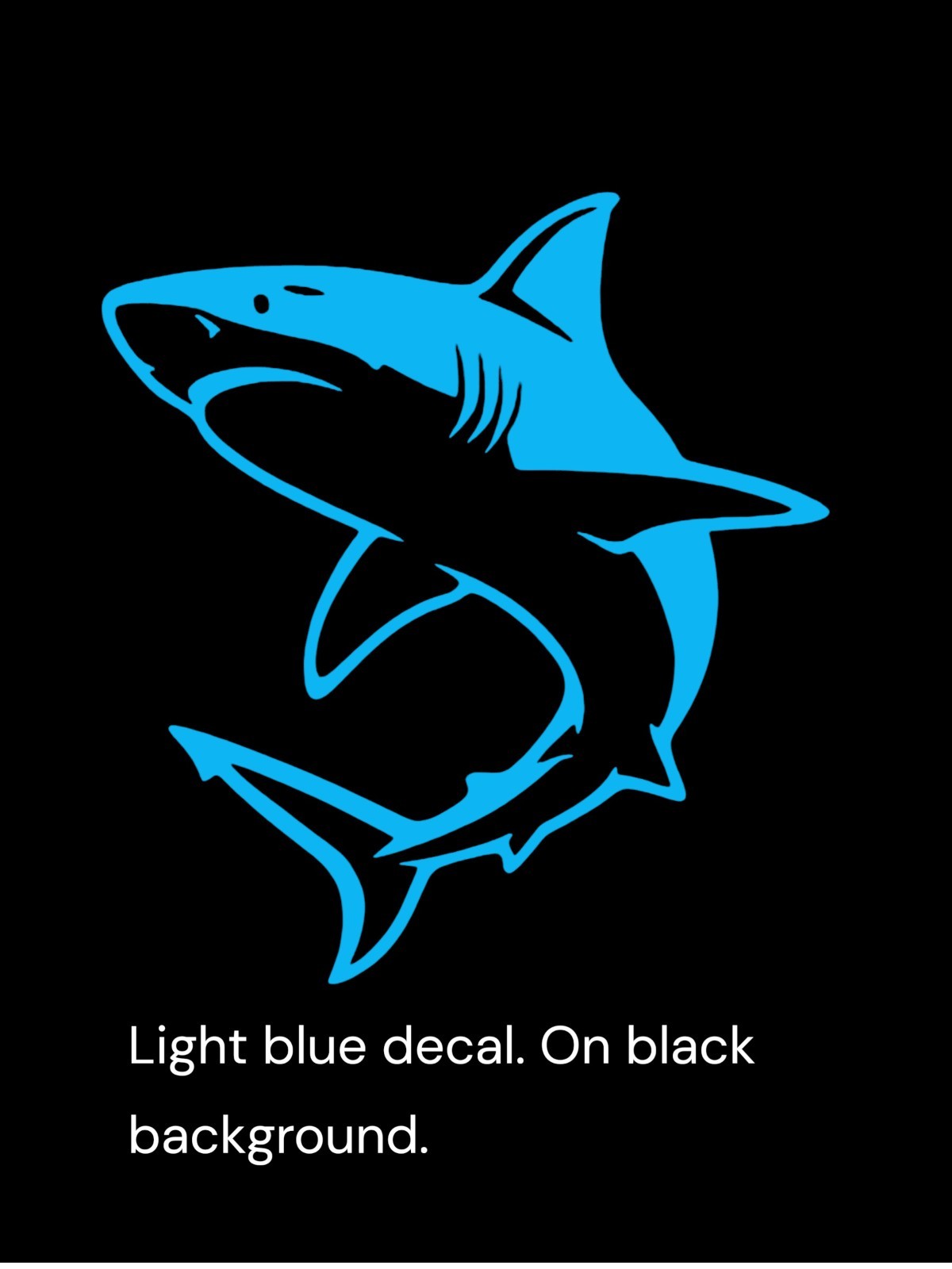 Shark design #2 Decal for car Windows Laptops most Smooth Surfaces