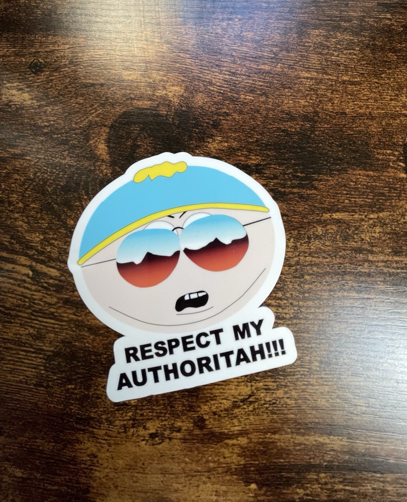 South Park Cartman Respect My Authority Vinyl 4”Sticker
