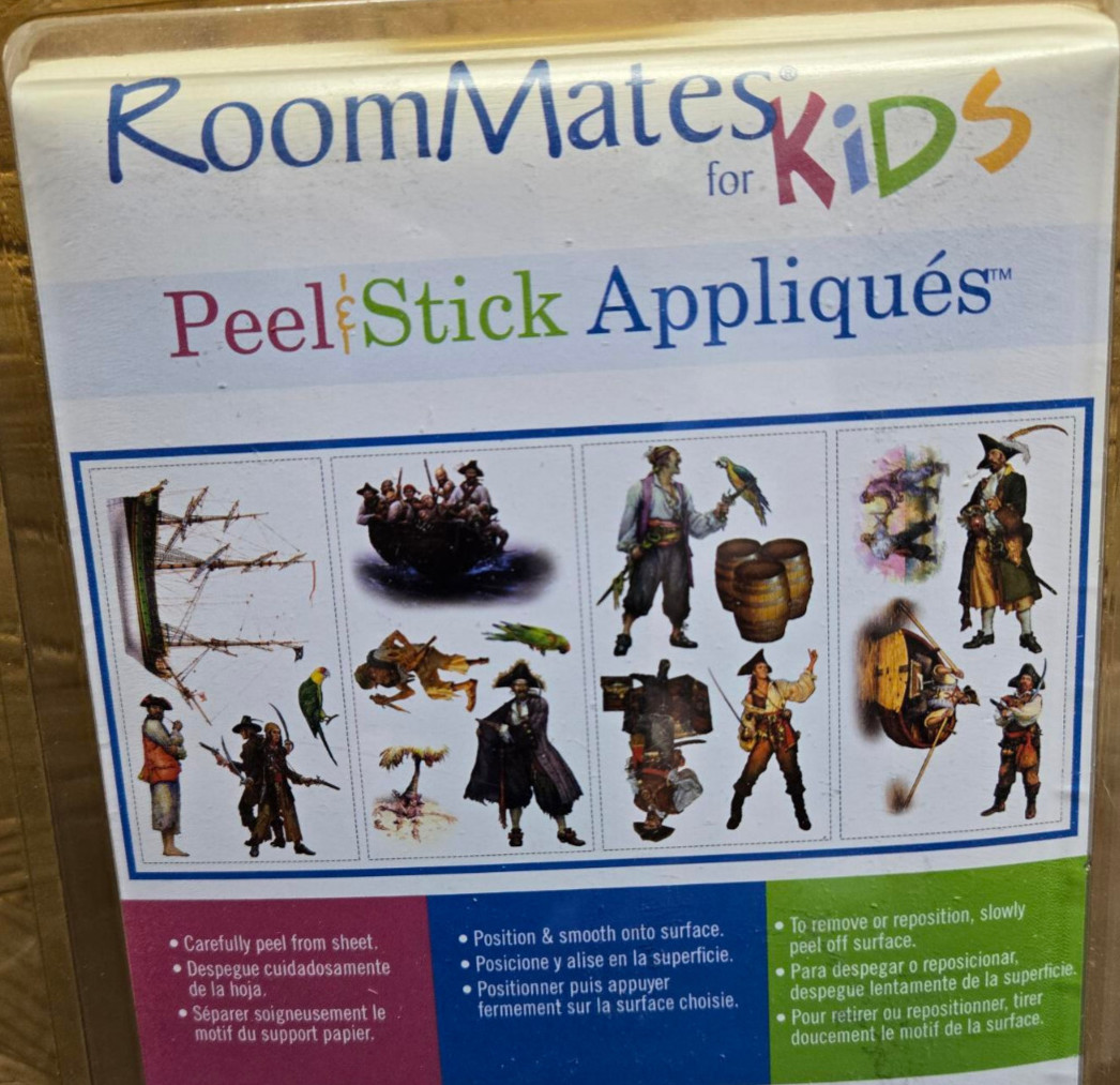 Pirate Wall Stickers Peel & Stick Kids Bedroom Decals Decor Appliques RMK1041SCS