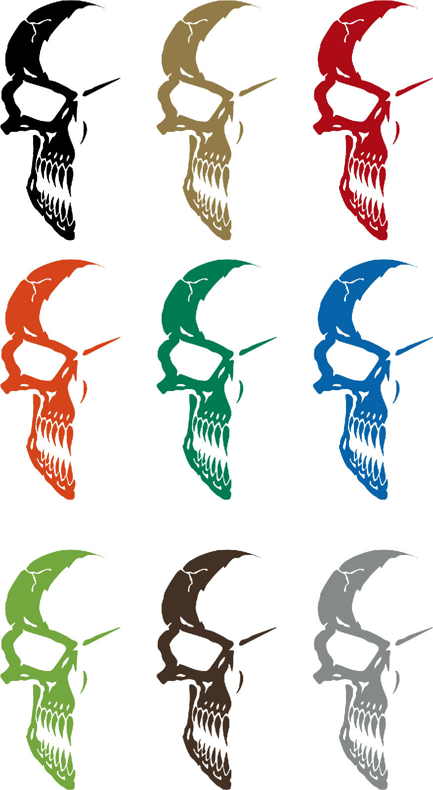 Half Skull Face Mask Car Truck Window Laptop Vinyl Tattoo Decal Sticker