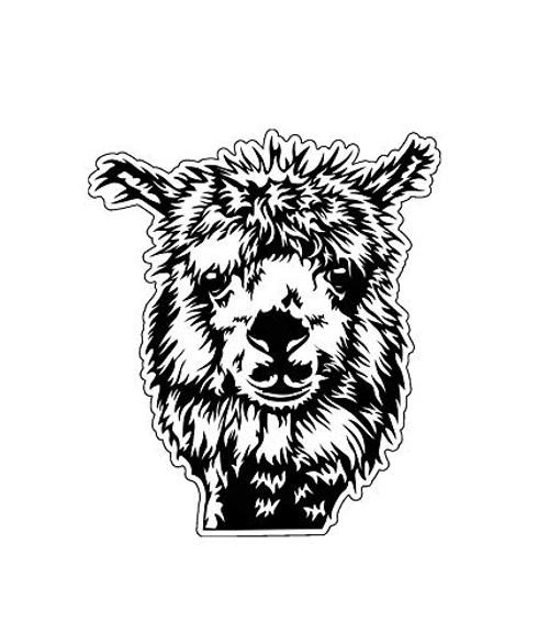 Llama Vinyl Decal – Funny Farm Sticker – for Tumblers, Laptops, Car Windows