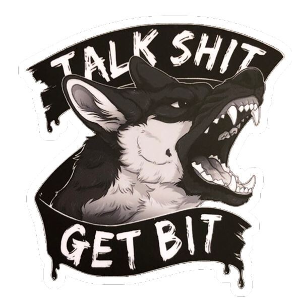 Police, K9 Funny, Talk Sh*t Get Bit, Vinyl Die Cut Sticker