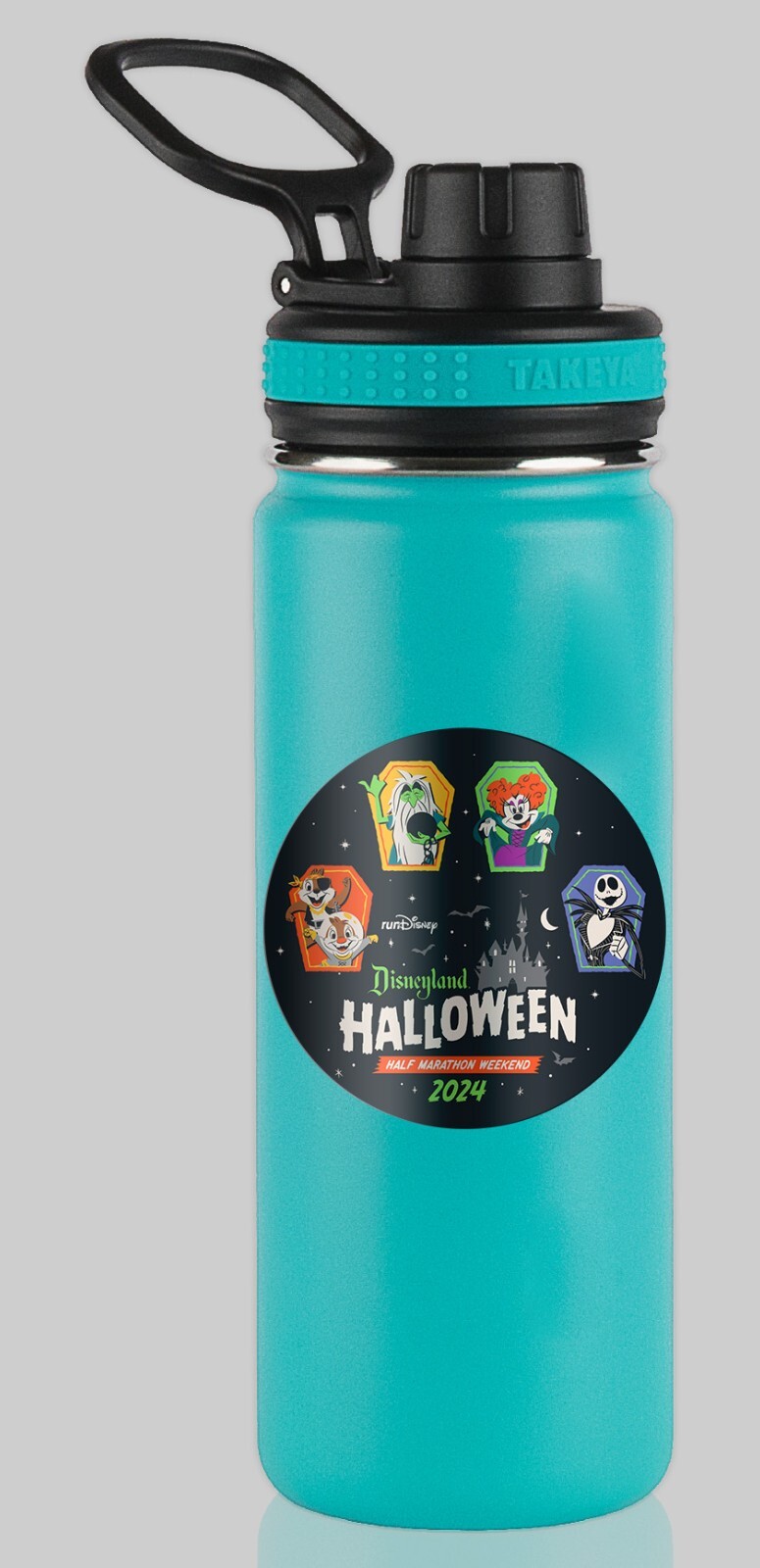 Disneyland Halloween Half Marathon Weekend 2024 Generic Water Bottle Sticker