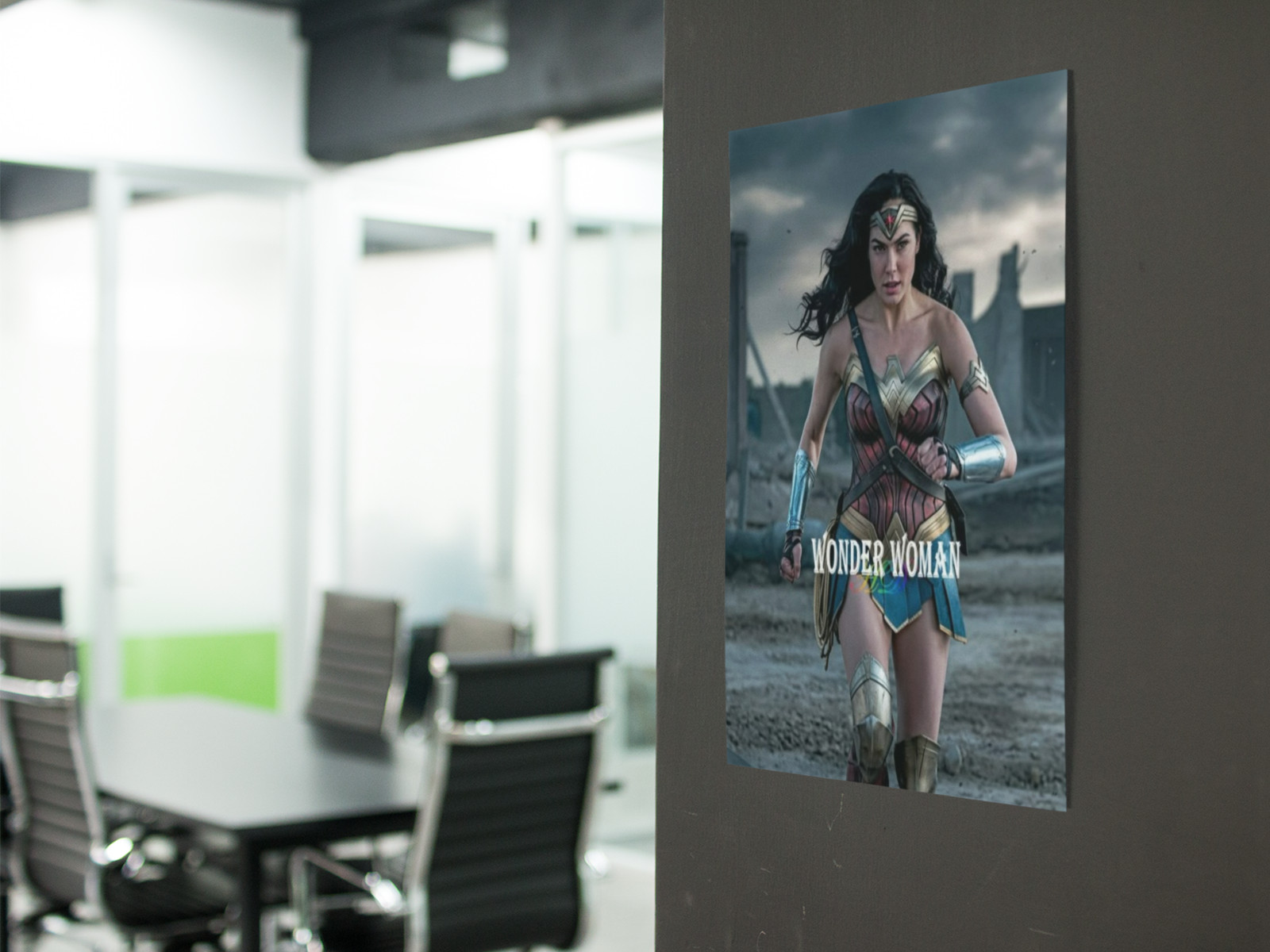 WONDER WOMEN MOVIE Wall Vinyl Decal Poster CANVAS PRINT Removable Adhesive