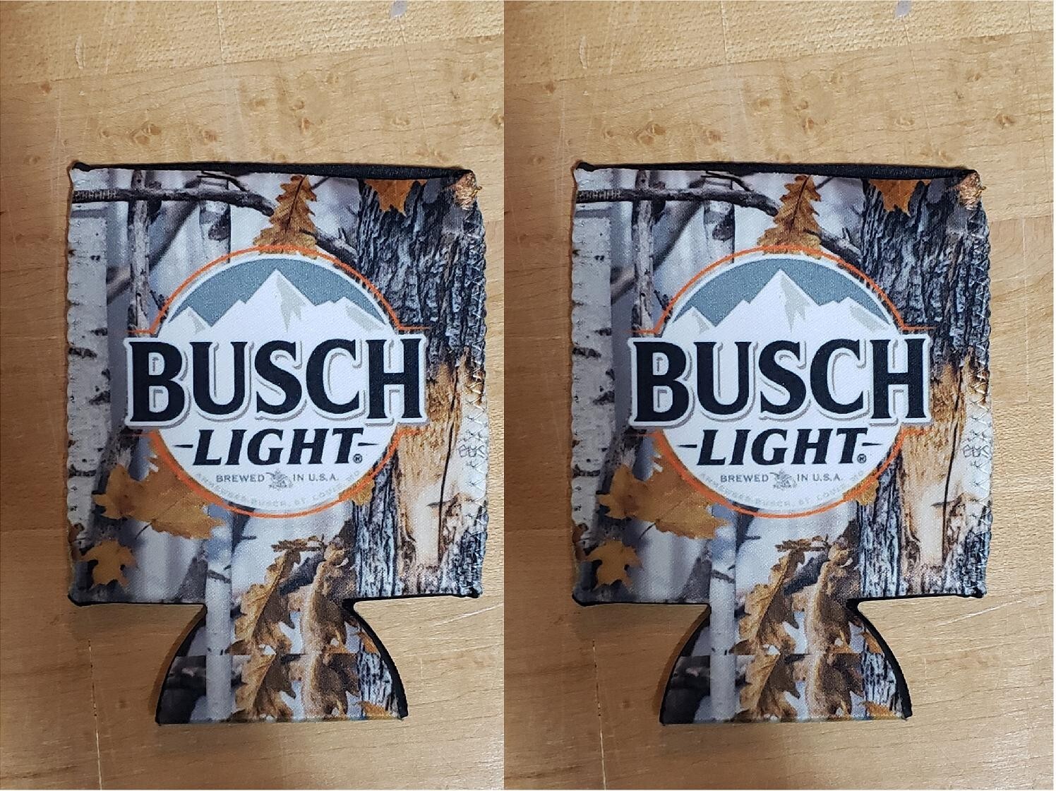 2 pack of beer can camo for the hunter fishing koozie cooler garage mancave gift