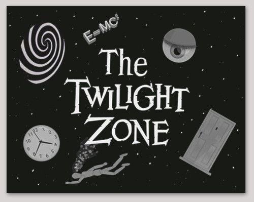 THE TWILIGHT ZONE *NEW* Glossy Rectangle Sticker Measures 5.25" x 4.12"