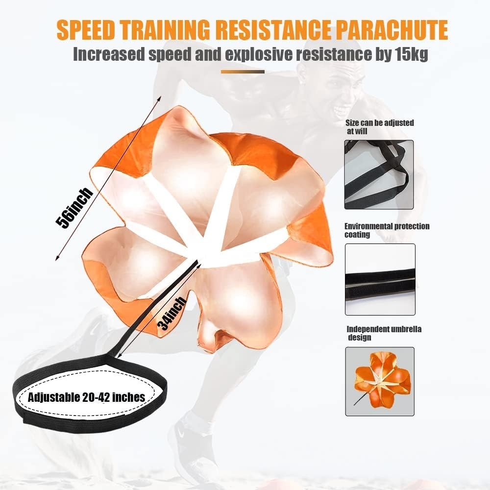 Running Speed Training, 56 inch Speed Drills Resistance Parachute Running Spr…