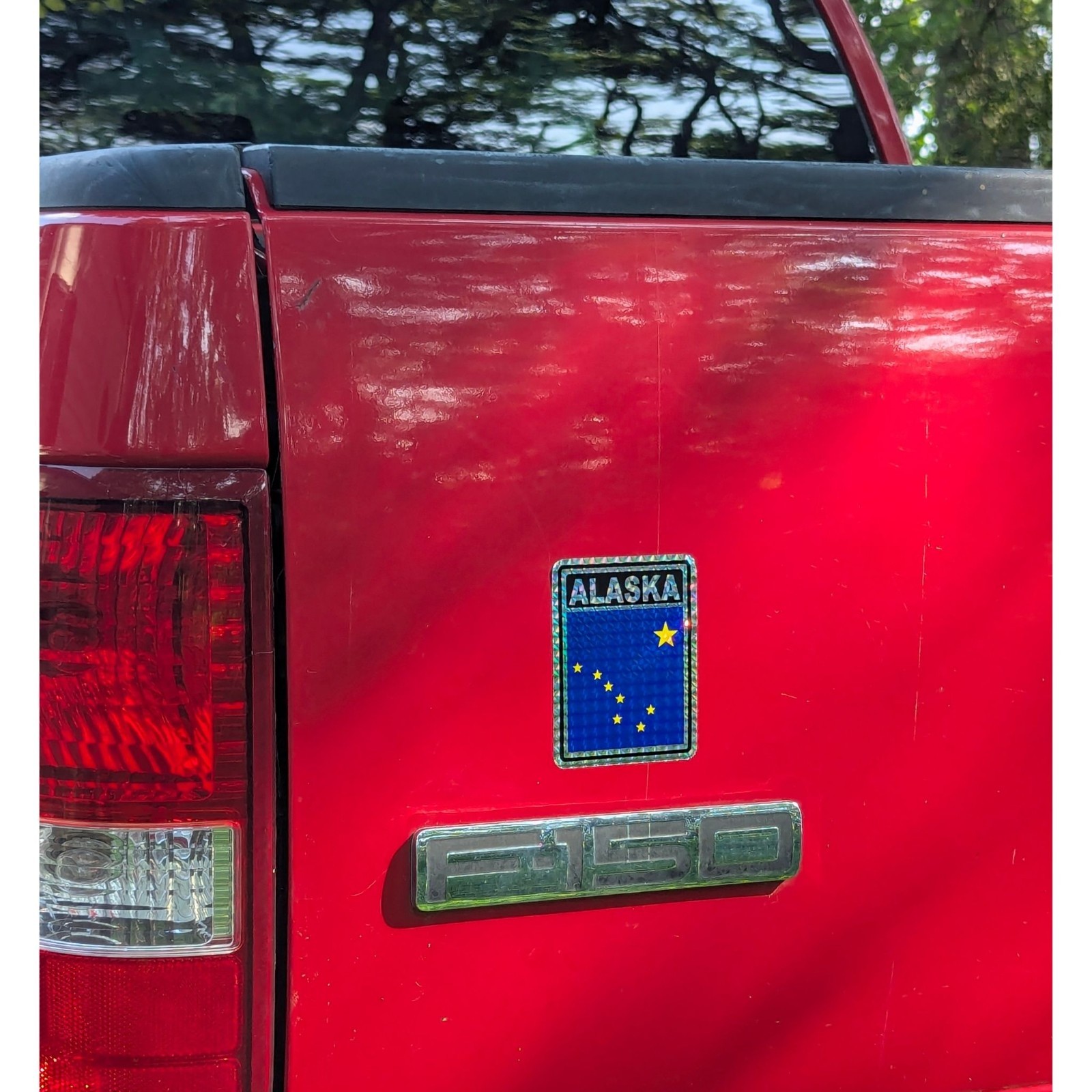 Alaska State Flag Reflective Decal Adhesive Printed Vinyl Sticker