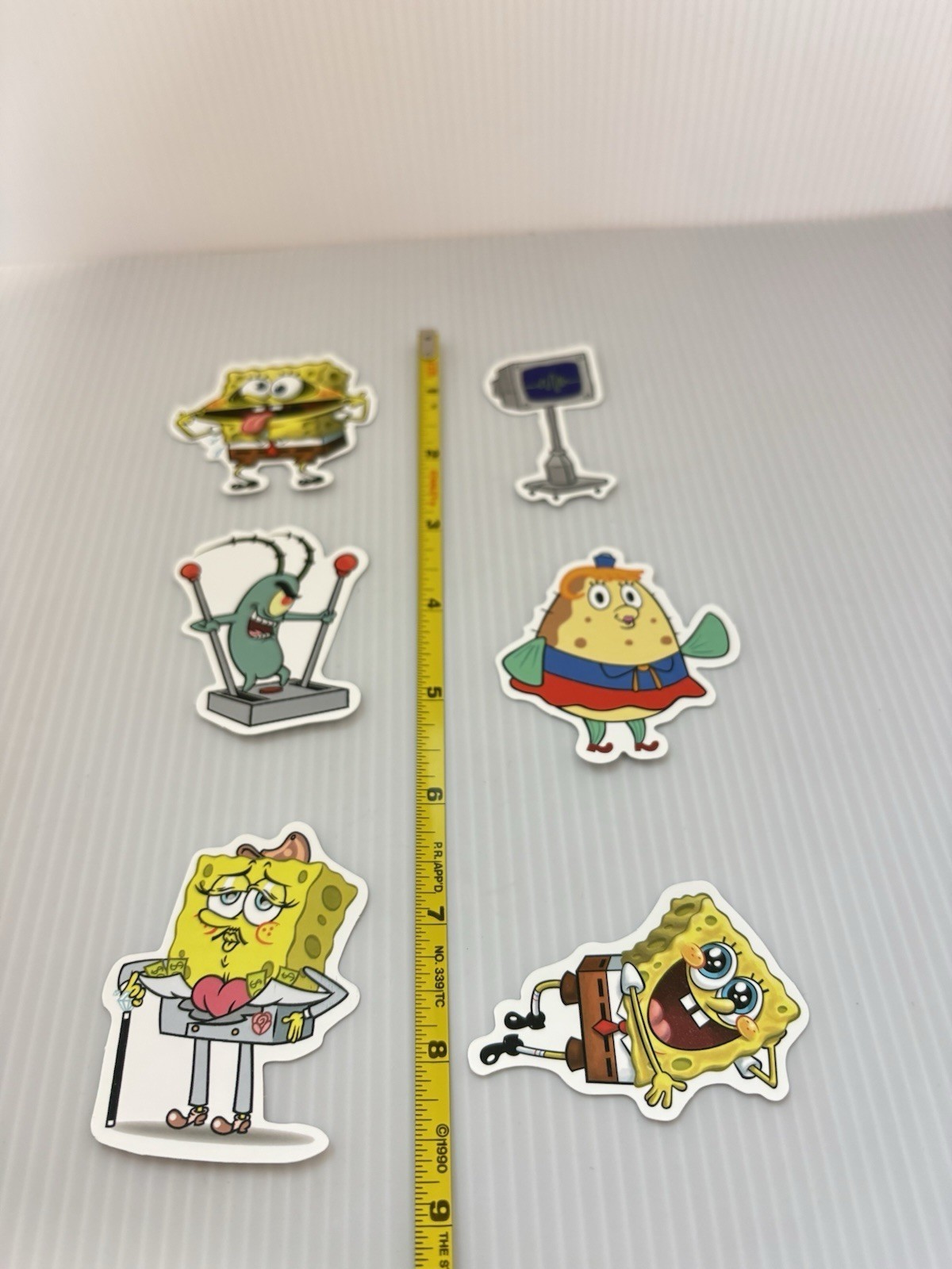 SpongeBob SquarePants 6pc Vinyl Stickers Lot Cartoon Water Bottle Laptop Decals