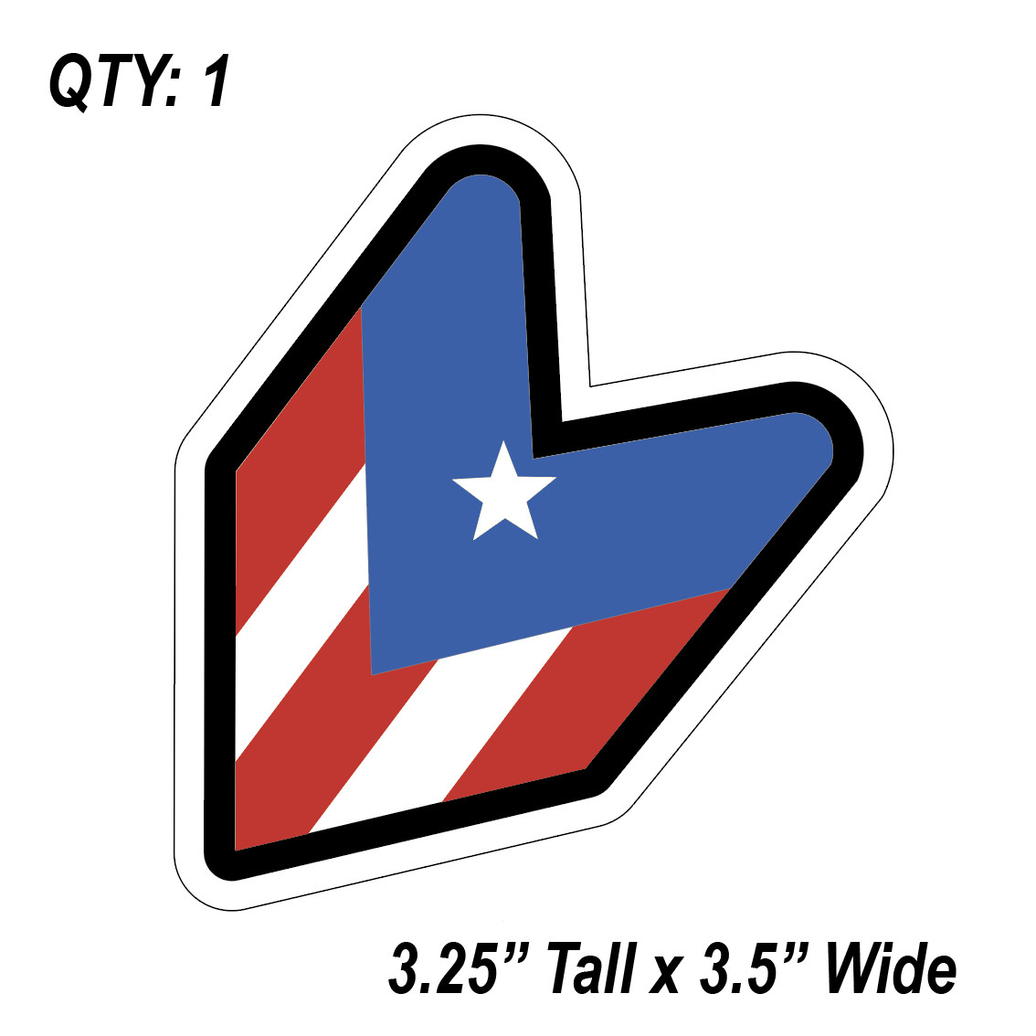 (1) Puerto Rico Wakaba car Sticker Auto Race Drift JDM Decal Boost Tuner Honda