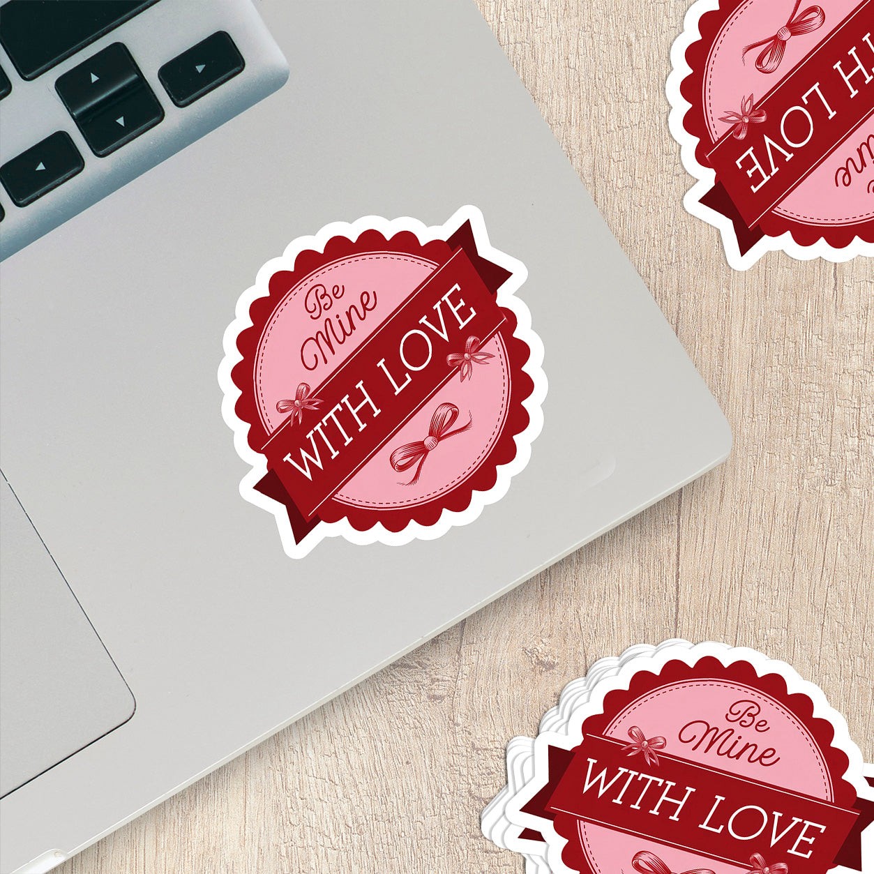 Be Mine With Love Vinyl Sticker