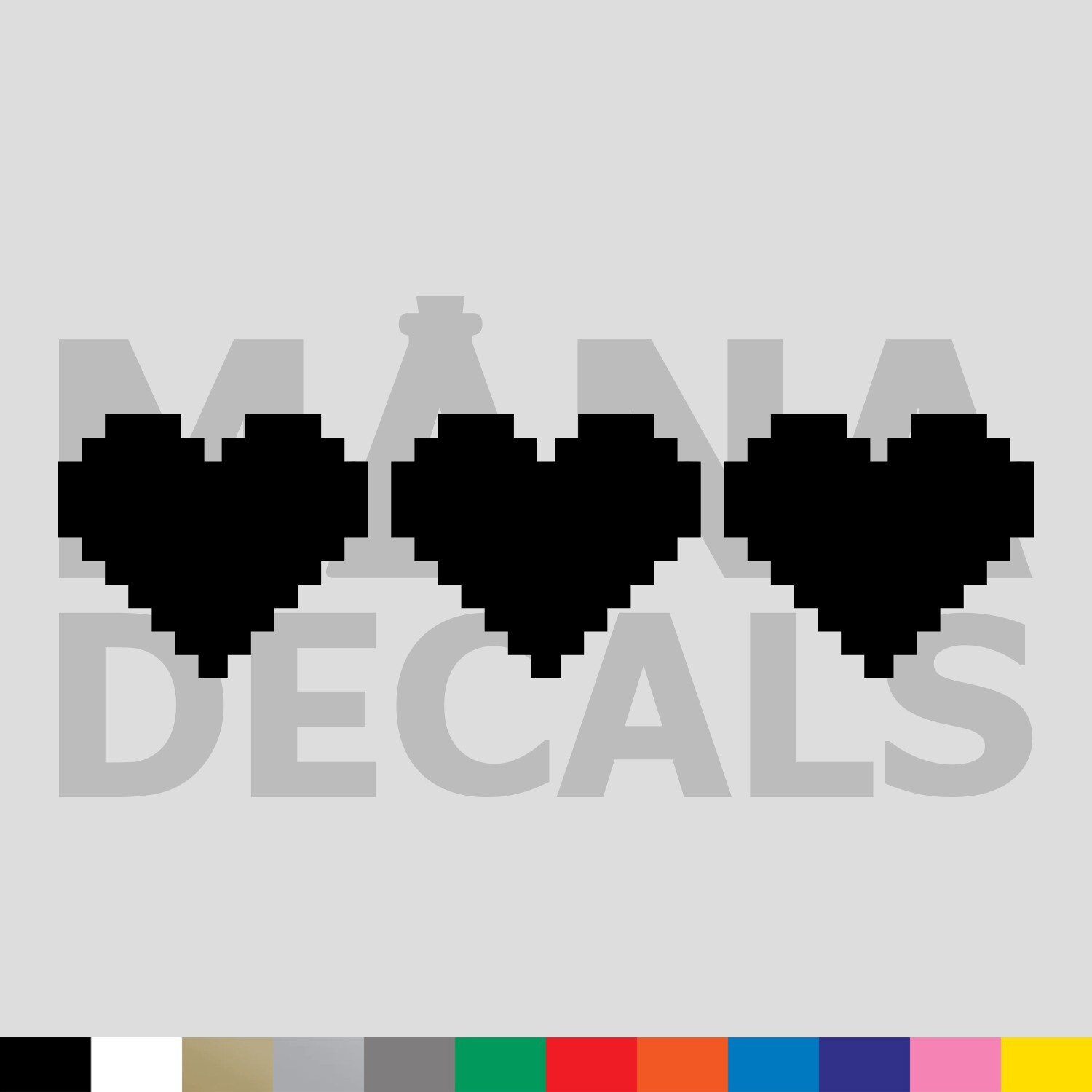 8 bit Hearts Vinyl Die Cut Decal Sticker – Video Game The Legend of Zelda LOZ