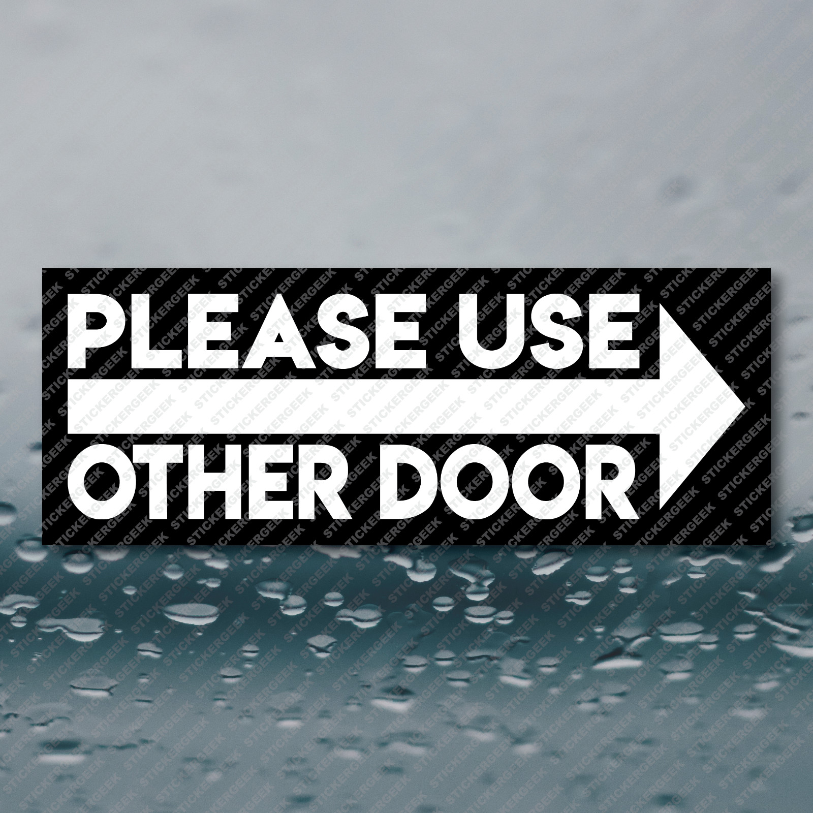 PLEASE USE OTHER DOOR Arrow Right Retail Store Business Market Sign Sticker 8×3