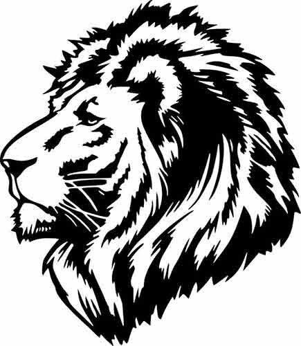 Lion Head Profile Wild Animal Jungle Wall Car Window Truck Vinyl Sticker Decal