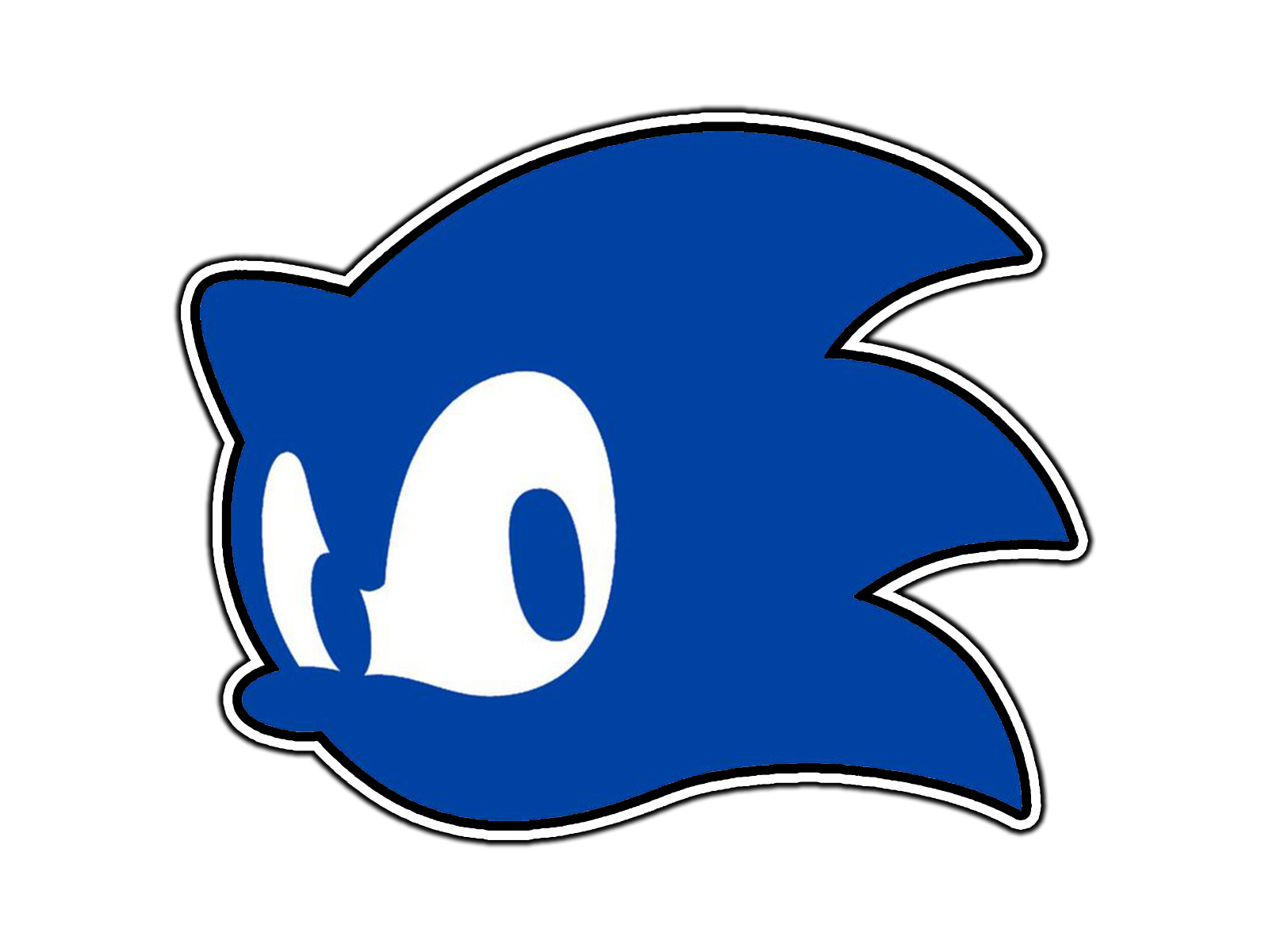 #1696 Sonic The Hedgehog Head Logo #1 Waterproof Vinyl Sticker Decal Die-Cut