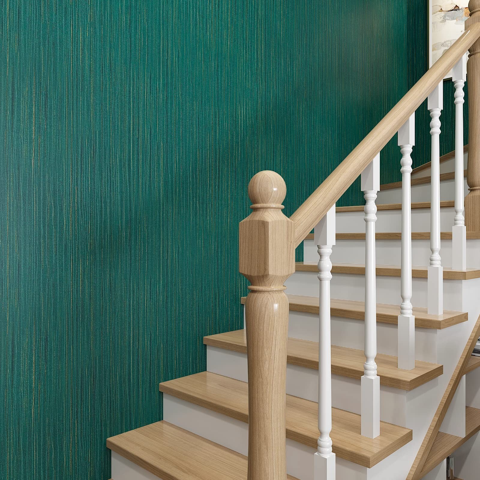 Grasscloth Peel and Stick Wallpaper Green Grass Cloth Fabric Wall Paper Textu…