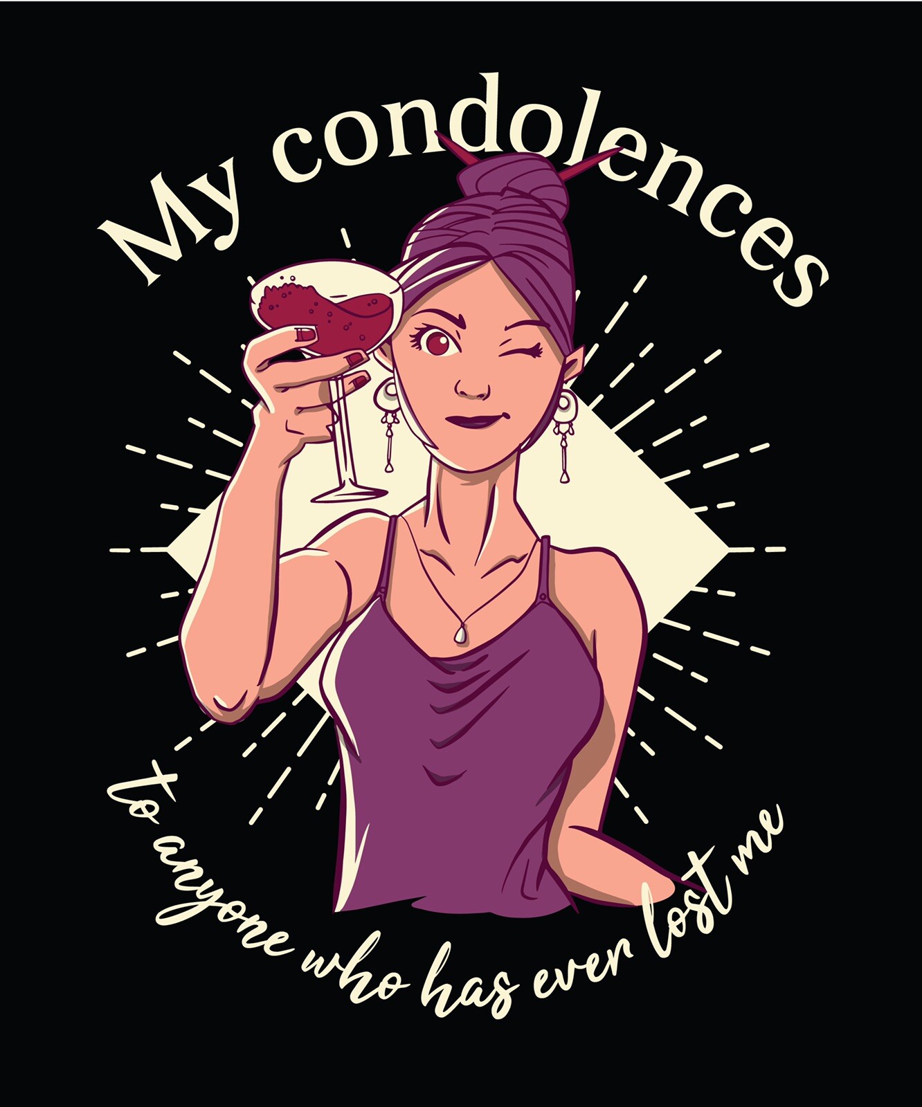 3” Woman Toast Sticker Better Off Lost Break Up Single Revenge Wine Cheers Fun