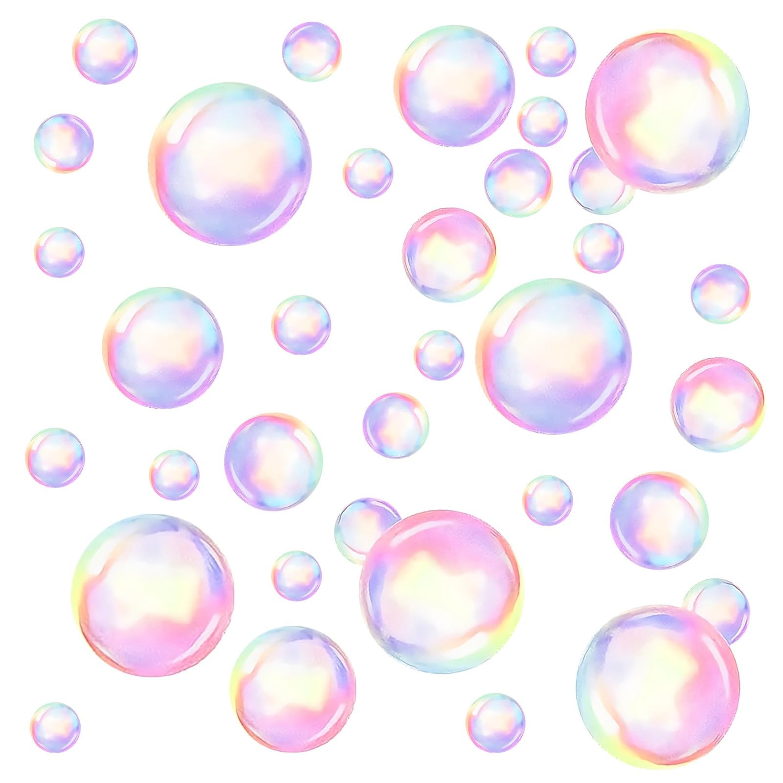 Bubble Window Clings 104 Pcs Colorful Bubbles Wall Decal 4 Sheets Under The S…