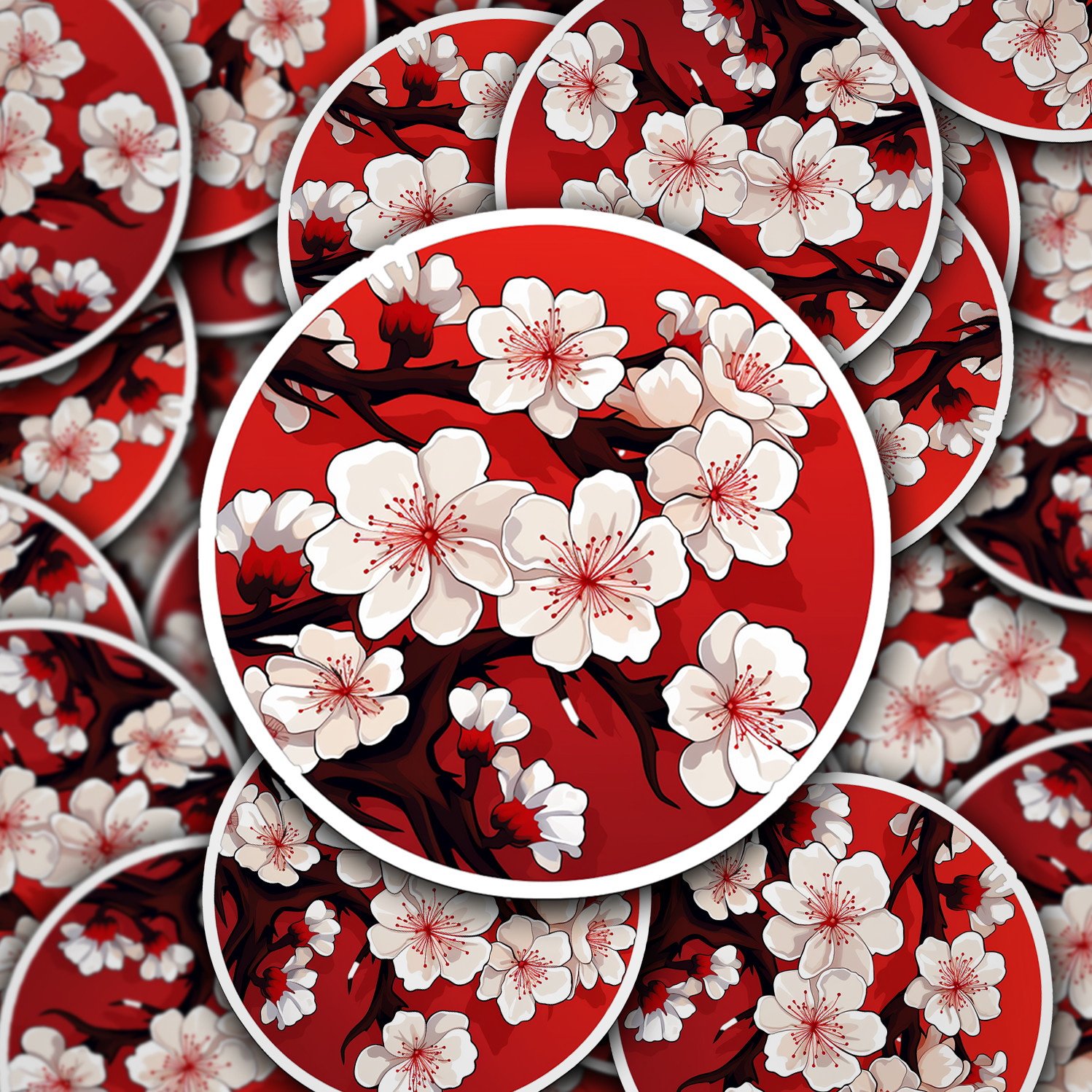 Cherry Blossom Vinyl Sticker – Embrace Nature's Beauty Anywhere You Go!