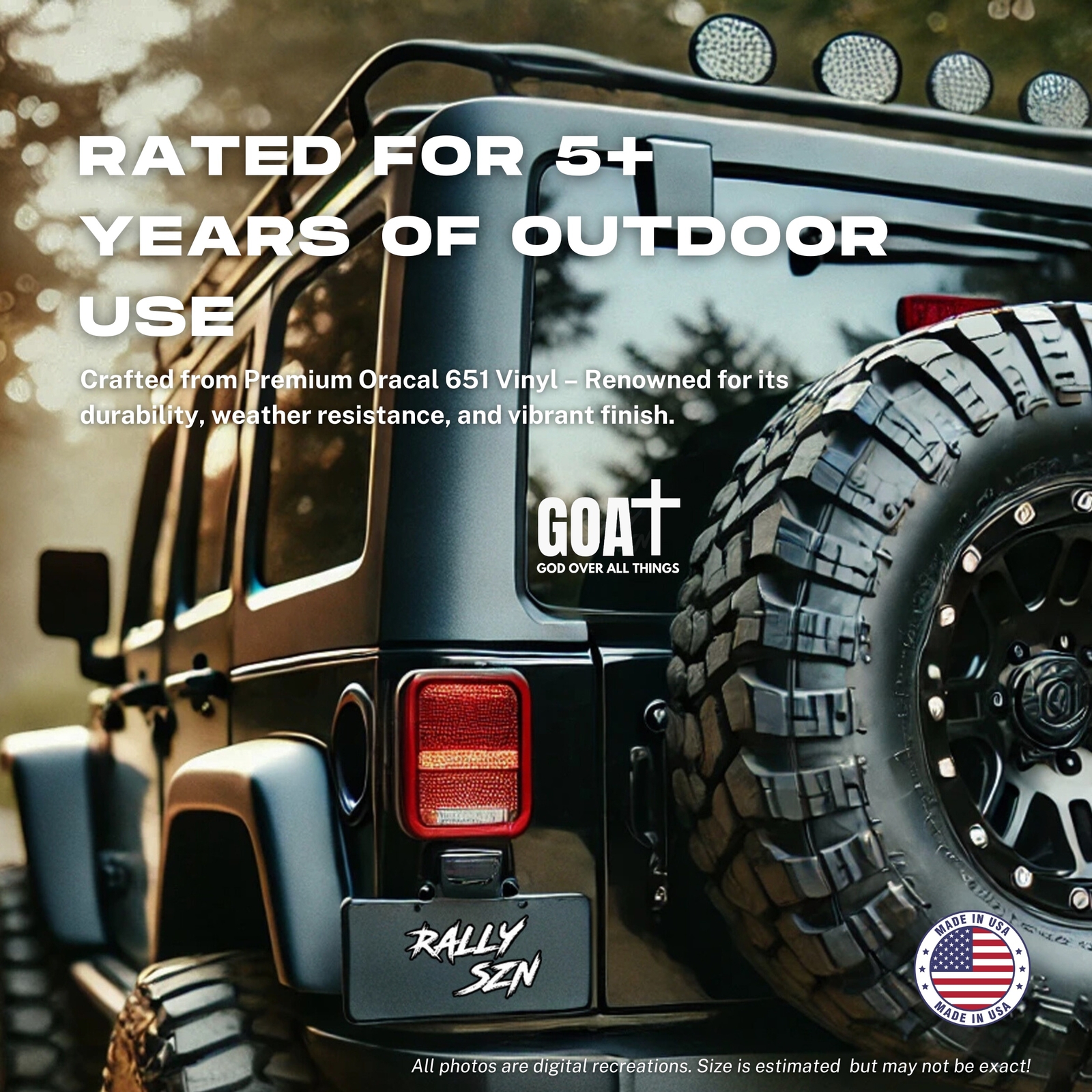 GOAT God Over All Things – Christian Car Vinyl Decal Bumper Sticker