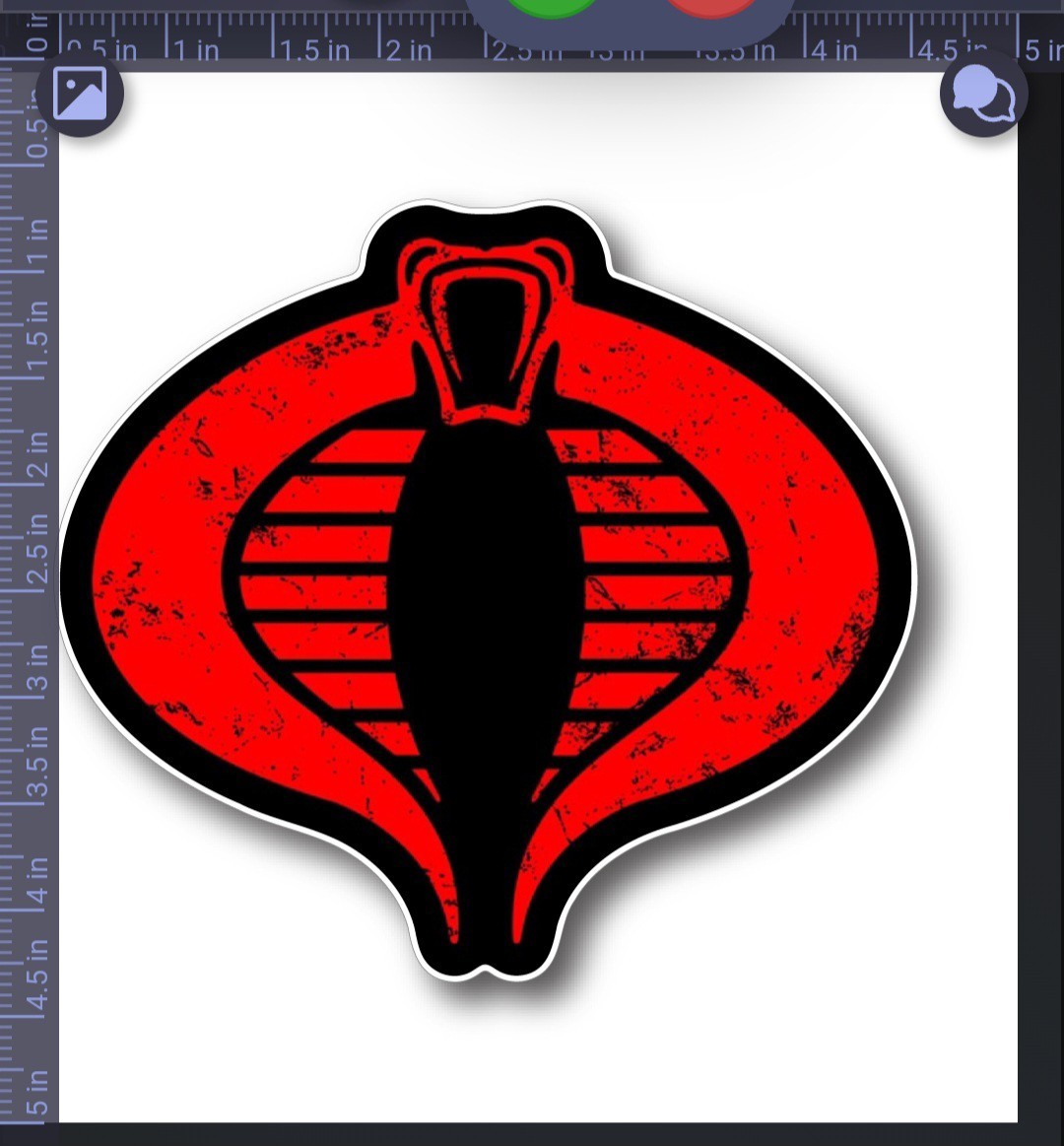 COBRA LOGO 4X4 VYNIL DIE-CUT STICKER