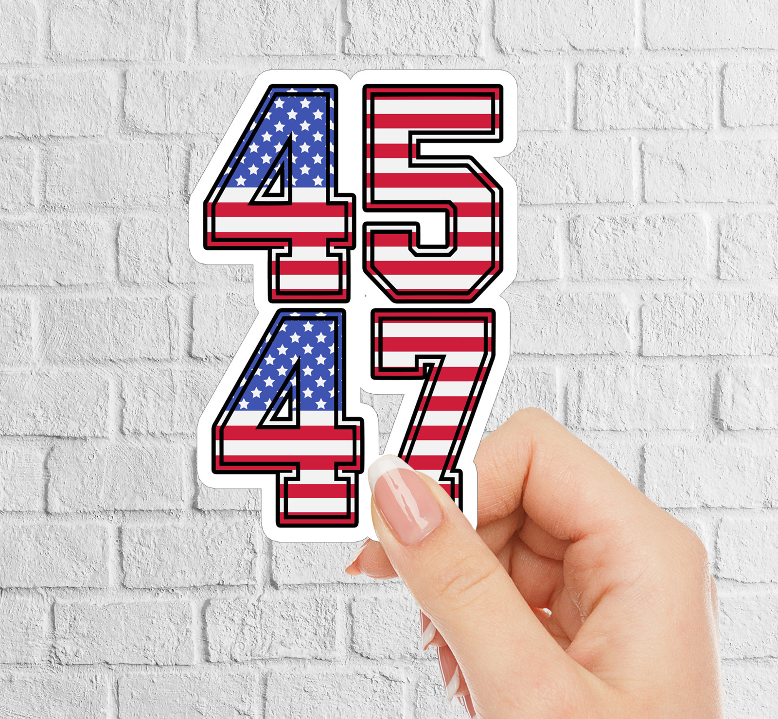 NEW – MAGA Trump 2024 Sticker – 45/47 – " Vinyl Sticker 2.5 x 3.5 INCHES