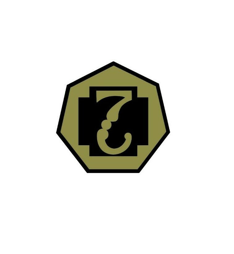7th Medical Command Vinyl Decal/Sticker Black/Olive