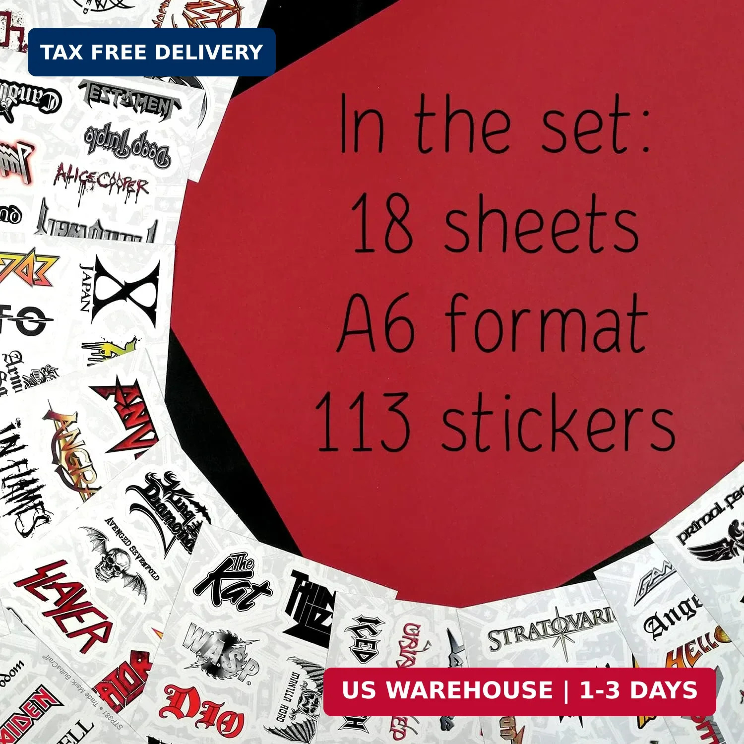 BulbaCraft 100Pcs Heavy Metal Band Stickers, Rock Stickers, Heavy Metal Gifts fo
