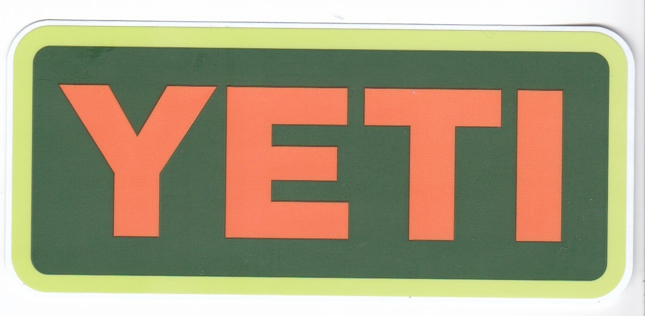 SET 5 Genuine YETI Decal / Stickers Brand New! Includes YETI envelope and Card!