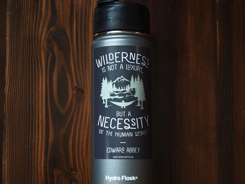 Edward Abbey Wilderness Quote Sticker