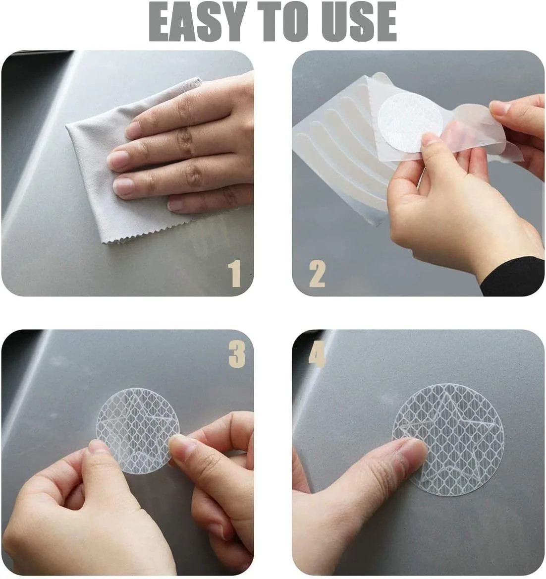 42Pcs Reflective Stickers, Reflective Decals Multi Shapes Kit, Waterproof Outdoo