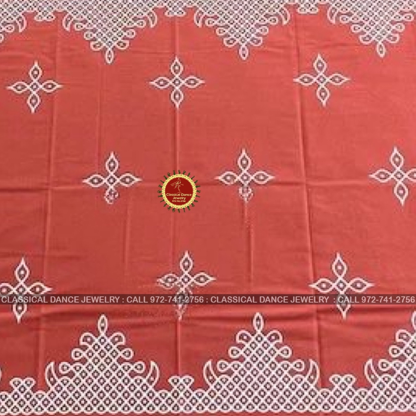 PEACH Muggu Rangoli Kolam Cotton Back Drop Cloth Ammavaru Weddings Puja